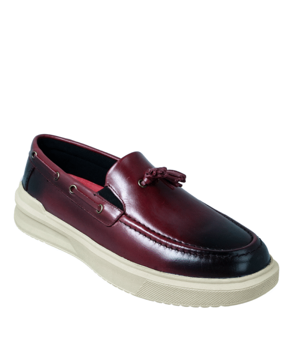 Loafer SS24 Sepatu Damien PIN344 M Maroon Casual - Image 2